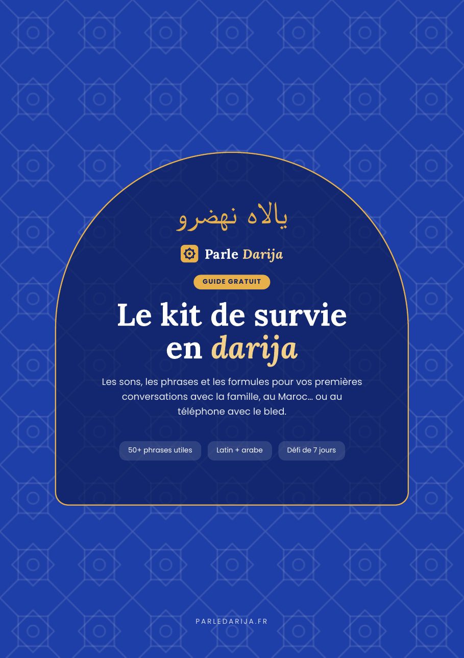Couverture du guide gratuit Le kit de survie en darija